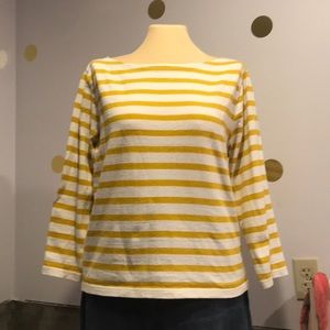 J. Crew Striped 3/4 Sleeve Too